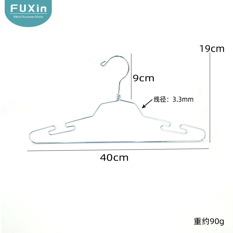 Cross-Border Supply Twisted Silver Iron Wire Clothes Hanger Lightweight Household Space-Saving Traceless Metal Clothes Drying Rack Ready for Sale