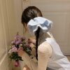 Korean Gentle Girl Wool Knitted Large Intestine Hair Ring Ponytail Ball Head Hair Tie Extra Large Flower Hair Rope