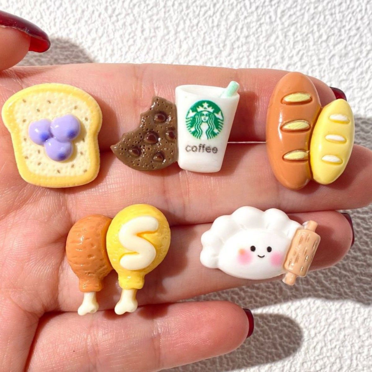 Simulated Food Toy Chicken Leg Dumpling Resin Accessories DIY Cream Glue Mobile Phone Case Hair Accessories Hole Shoe Keychain Accessories