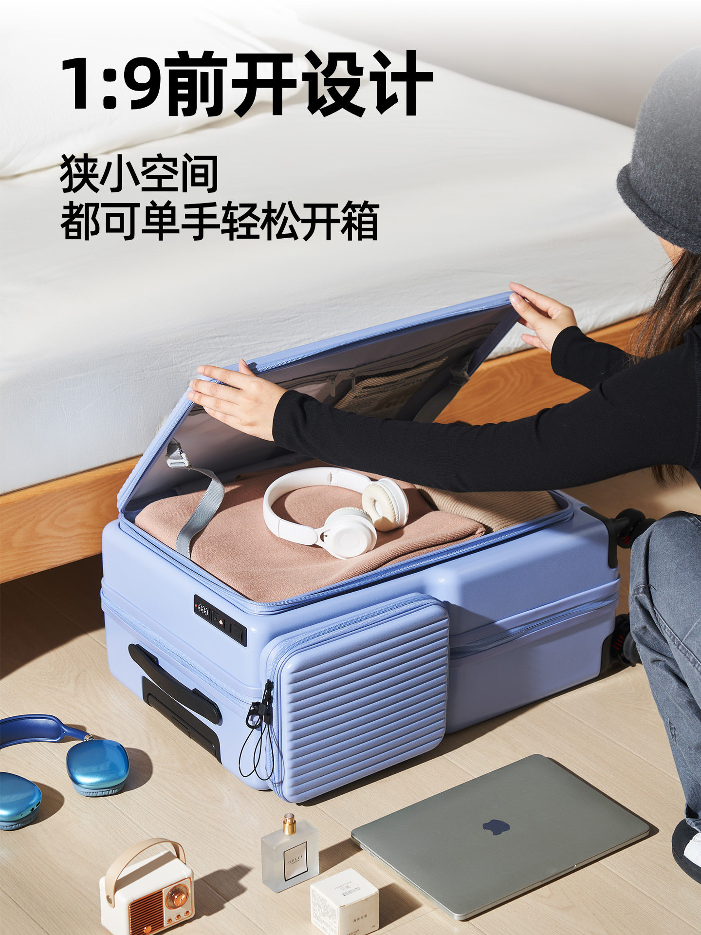 Side-Opening Suitcase 2025 New Large-Capacity Suitcase Multi-Functional Trolley Case Expandable 20inch Boarding Case