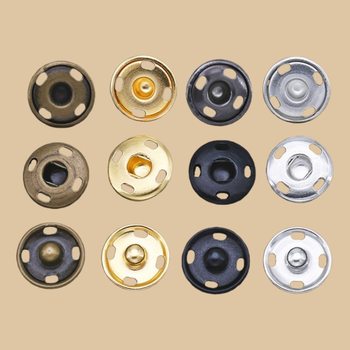 Wholesale Round Children's down Jacket Hidden Snap Buttons Invisible Hand-Sewn Metal Snap Buttons Clothing Snap Buttons Snap Buttons