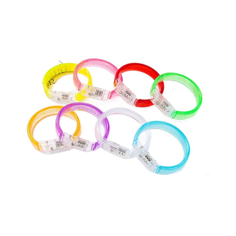 新款儿童装饰发光宽手镯首饰气泡荧光手环可私制LOGO地推玩具礼物