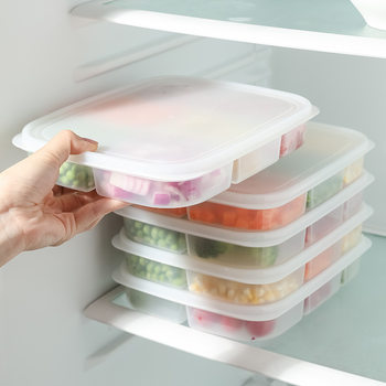 Refrigerator Fresh-Keeping Food Compartment Storage Box Meat Ingredients Freezing Box Ginger Onion Garlic Box Sub-Package Storage Vegetable Preparation Box