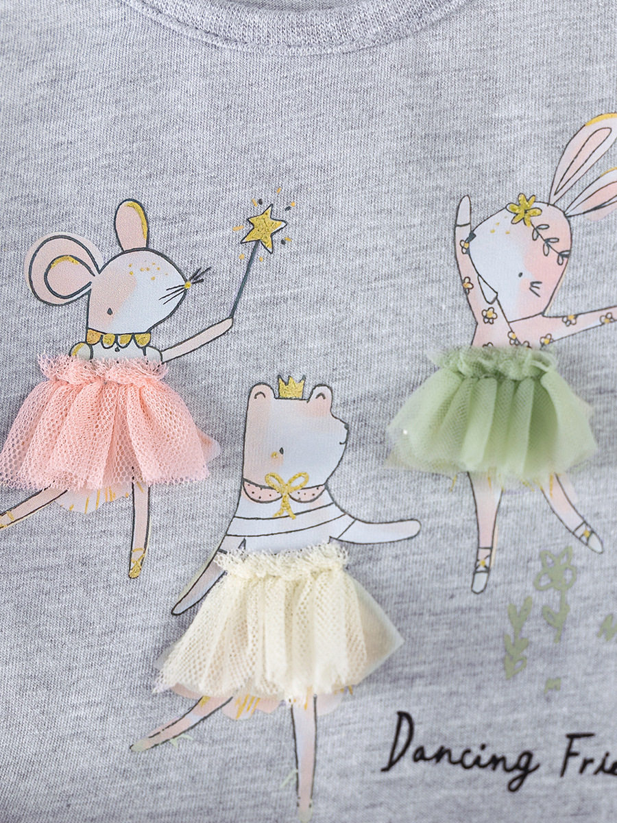 [Style] Girls' Dress, Autumn Tulle Princess Dress, Cartoon Cute Kids' Dress