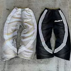 2025 European and American New Trousers Fashion Fashion Brand Distinctive Street Lovers Sweatshirt Letter Printed Loose Sports Pants