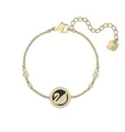 Gold round swan bracelet