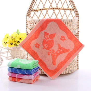 Towel Factory wholesale cotton labor protection welfare small square towel jacquard stall market small towel gift gift towel