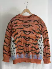 kapital vintage Tiger fashion brand bf lazy style pullover round neck knitted sweater for men and women