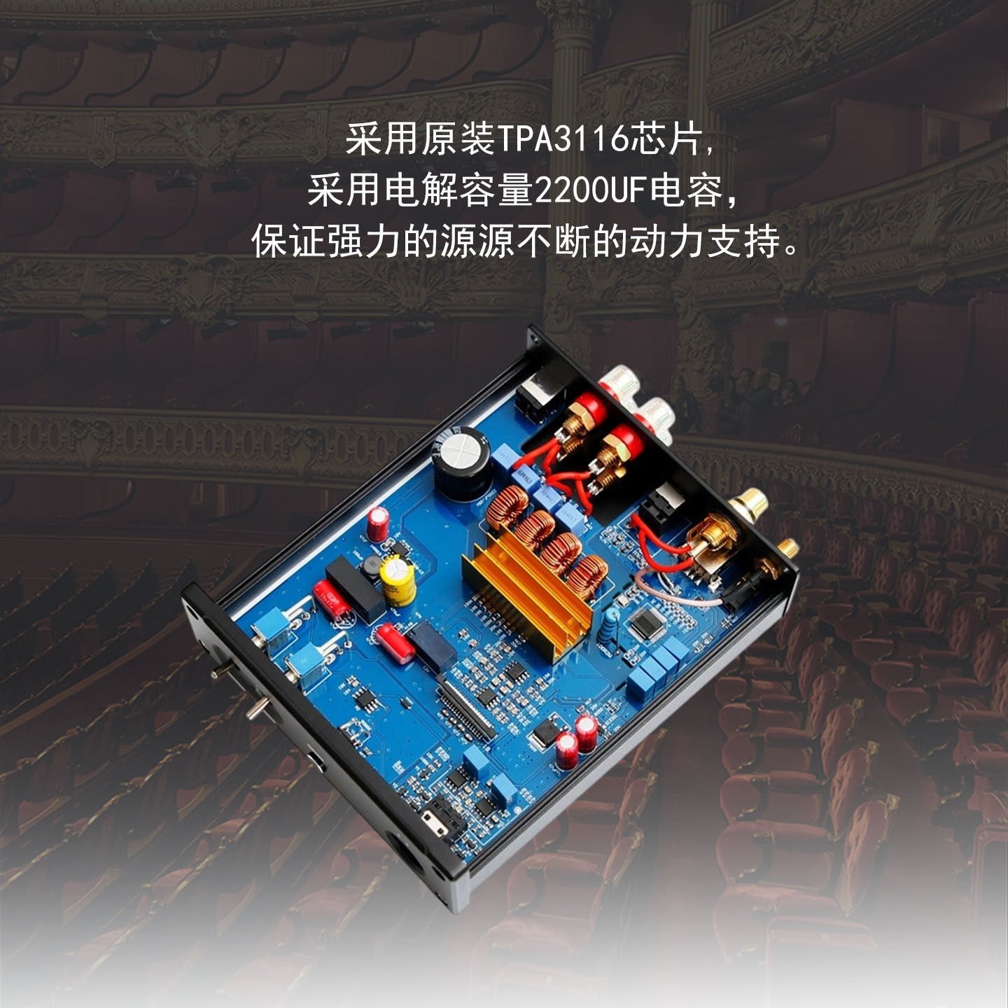 D18E Tpa3116 Two-Channel Optical Fiber Coaxial Bluetooth U Disk Digital Stereo Fever Hifi Amplifier