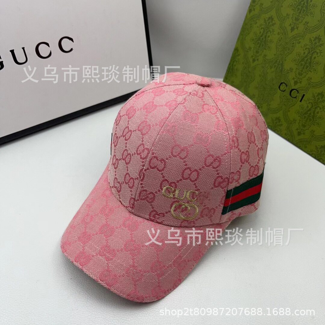 New High Quality Cap Korean Style Classic Double G Letter Metal Label Baseball Cap Outdoor Sports Sunshade Hat