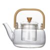 Thickened High Temperature Resistant Bamboo Handle Lifting Kettle Household Tea Water Separation Glass Teapot Electric Ceramic Stove Tea Set