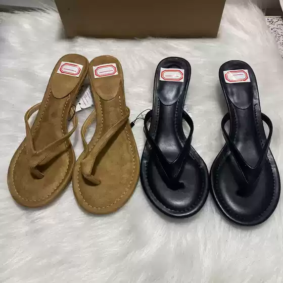 Z Brand 2025 Summer New Style Thong Sandals for Women, Versatile Round-Toe Stiletto High Heels