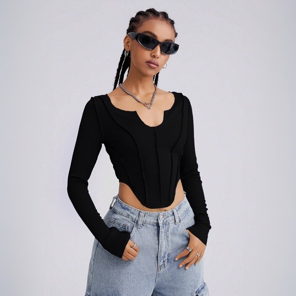 Womens Streetwear T Shirt Spring Summer Collection Fashionable Reverse Stitch Design Wholesale Available