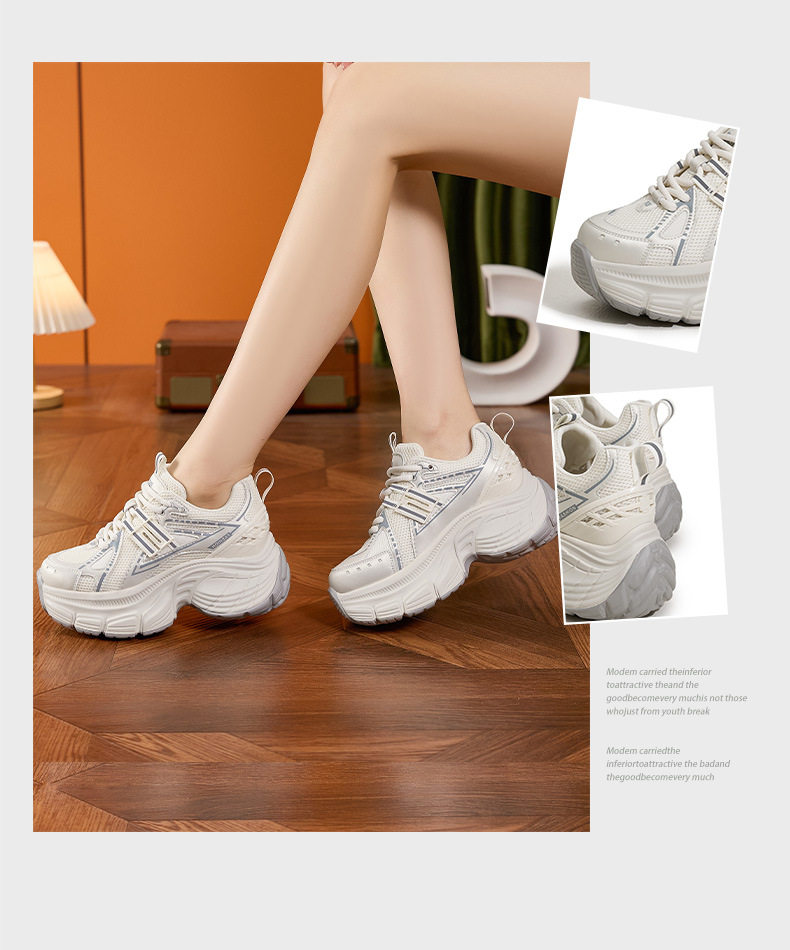 Giày sandal cao gót nữ hở mũi lưới đế dày phong cách Hàn Quốc — Len tinh khiết, Xám chi tiết 3