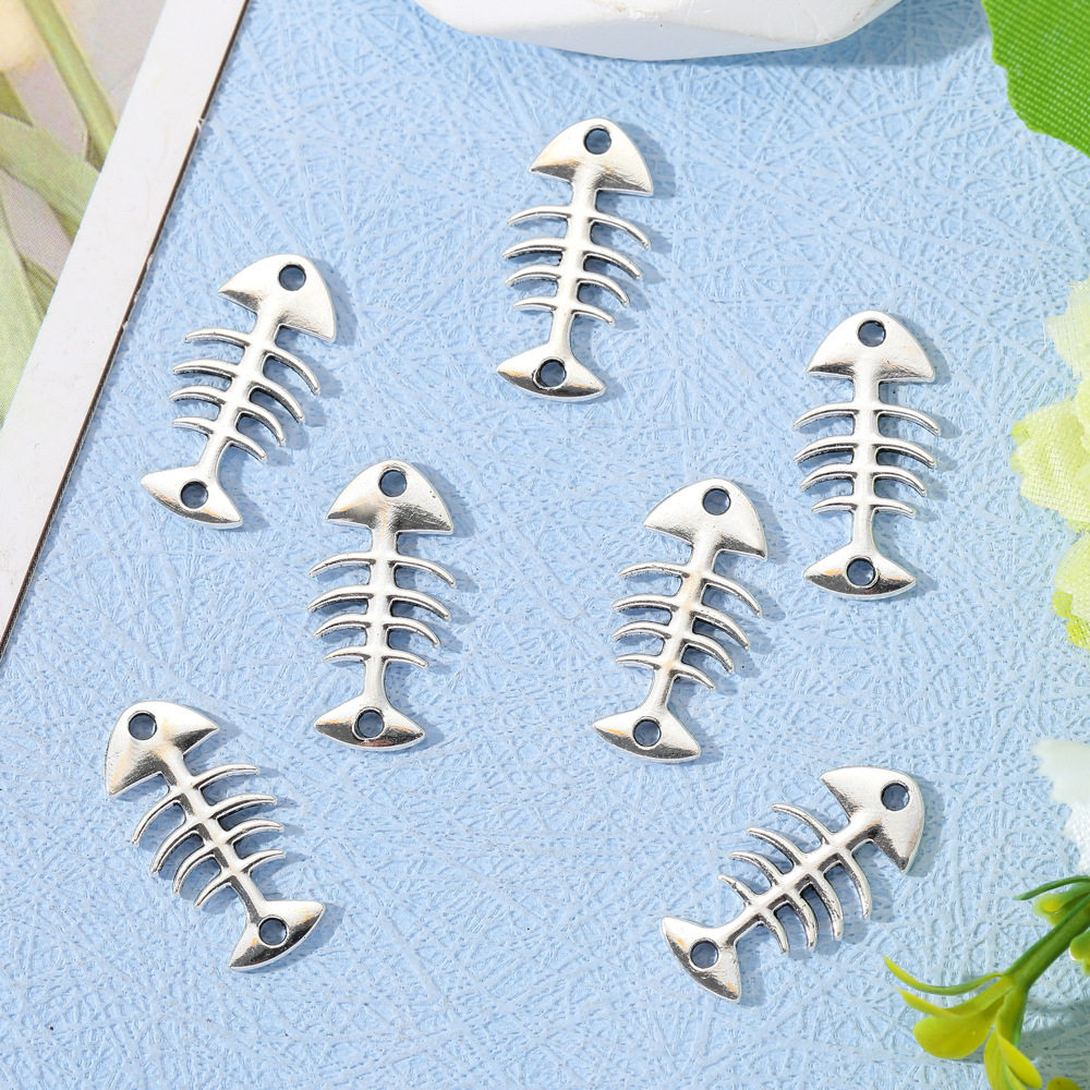 DIY zinc alloy jewelry accessories fish bone thorn connector pendant pendant necklace earrings bracelet accessories materials