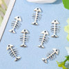 DIY zinc alloy jewelry accessories fish bone thorn connector pendant pendant necklace earrings bracelet accessories materials