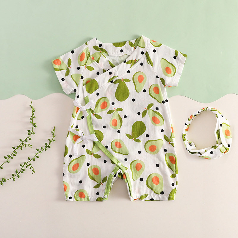 Baby boys' and girls' jumpsuit summer gauze romper baby Summer fashionable jumpsuit newborn air conditioning clothes