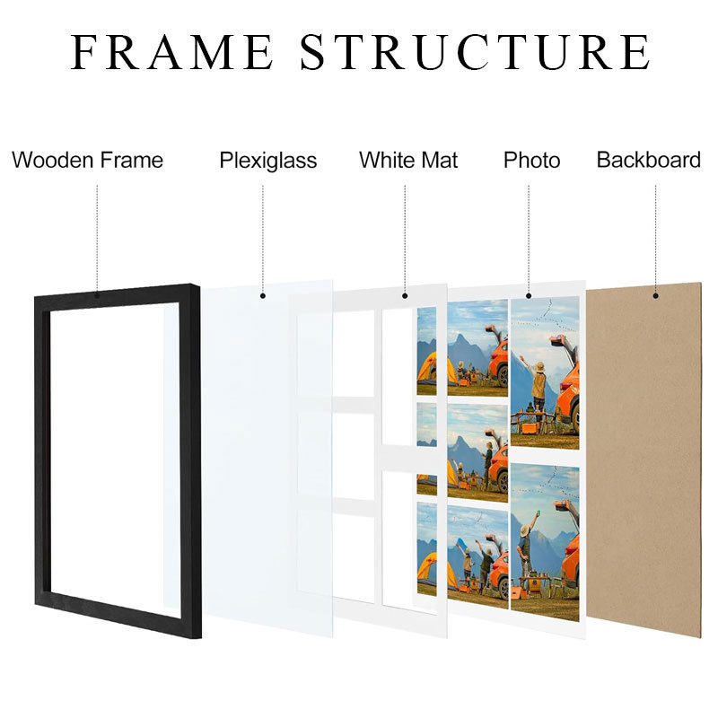 American Amazon Popular Photo Frame Cross-Border Supply Picture Frame 11*14 Porous Labeling Factory Direct Sales Wholesale