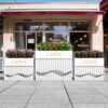 Outdoor stainless steel hair box solar light combination wrought iron flower bed commercial street fence partition courtyard flower trough