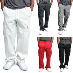 Cross-border foreign trade European and American casual pants 2024 new men's multi-pocket design sense niche loose tooling long pants