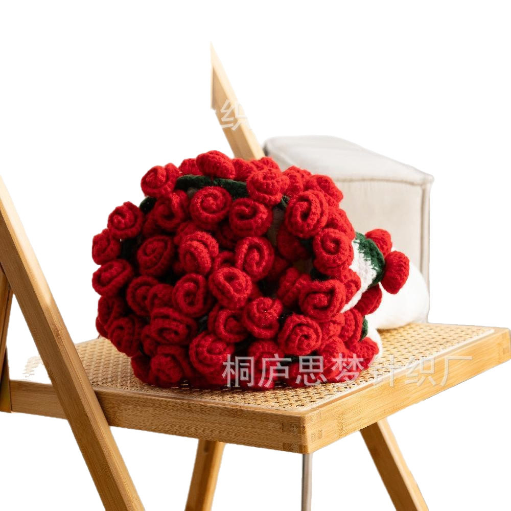 Ready-Made Factory Direct Sales into a Bouquet of Flowers! Rose Bouquet Blanket Finished Nap Flower Blanket Decorative Blanket