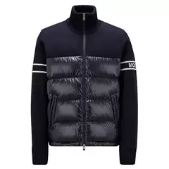 Mengjia down Jacket New Men's and Women's Stand-Up Collar Knitted Splicing Lightweight Mjia down Jacket Duck down Cardigan Jacket
