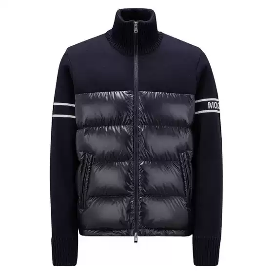 Mengjia down Jacket New Men's and Women's Stand-Up Collar Knitted Splicing Lightweight Mjia down Jacket Duck down Cardigan Jacket
