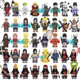 Совместимые со строительными блоками Lego, Наруто, Учиха, Бан, Саске, Акацуки, собранные игрушки-минифигурки между колоннами Сенджу