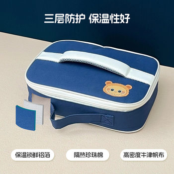 Meal Tray Bag, Student-Specific Lunch Box, Portable Thermal Bag, Thickened Waterproof Tote Bag, Office Worker Aluminum Foil Lunch Bag