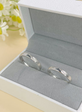 甜蚀冰川戒指情侣对戒999足银小众设计感精致百搭简约情人节礼物