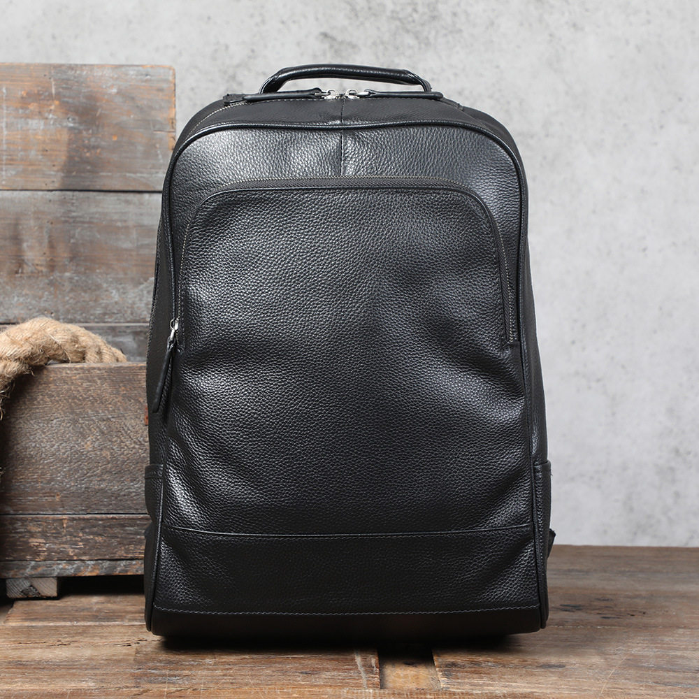 Balo Đựng Laptop Nam Da Bò Cao Cấp Phong Cách Doanh Nhân Màu Đen