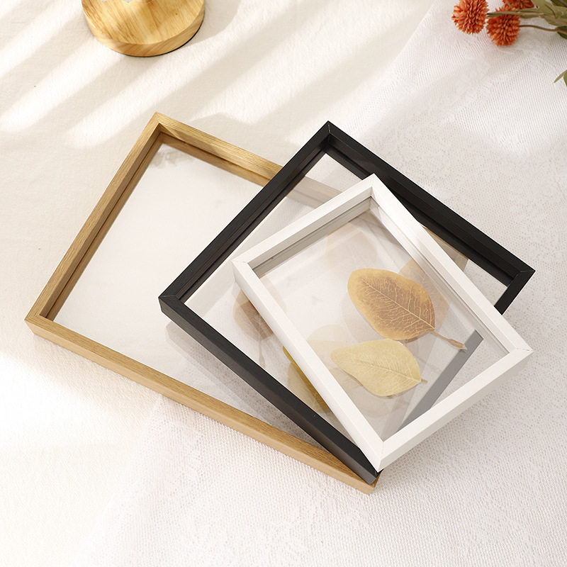 Retro Specimen Double-Sided Acrylic Photo Frame Creative Transparent Double-Sided Glass Table Hanging Wall Display Photo Frame Wholesale