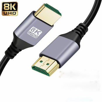 Version 2.1 Hdtv Male to Male 8K60Hz Thin Line Display Computer Tv High-Definition Video Aluminum Shell Ultra-Fine Connection