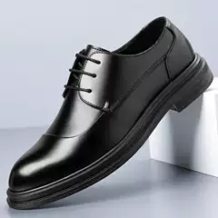 Spring leather shoes men's business formal casual men's British commuter suit wedding groom shoes a generation of hair