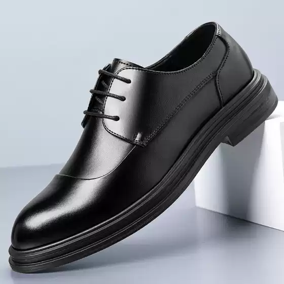 Spring leather shoes men's business formal casual men's British commuter suit wedding groom shoes a generation of hair