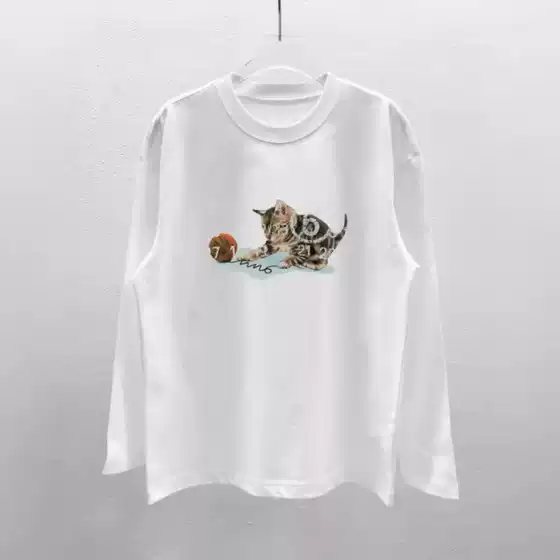 Cross-Border Trendy Brand Maion Mm6 Round Neck Long-Sleeve T-Shirt Unisex In-Stock Dropshipping Pure Cotton