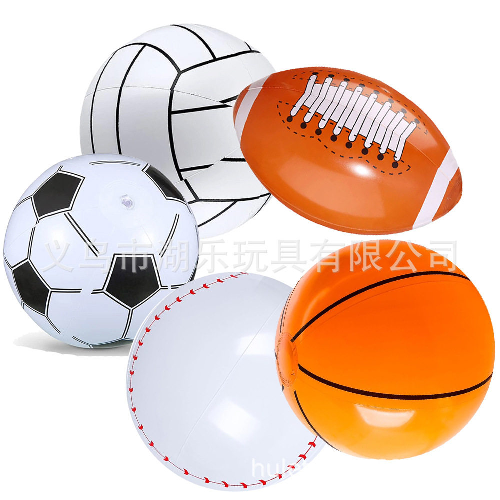 Cross-border hot sale inflatable basketball baseball football rugby volleyball parent-child interactive beach ball summer outdoor toys