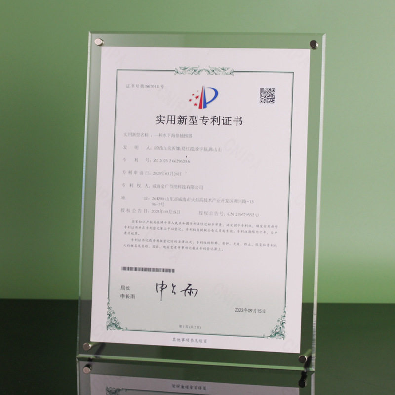 Transparent Acrylic A4 Certificate Frame a3 Business License Copy Frame 8K Picture Frame Pendant Wall Display Frame