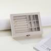 Exquisite flannel jewelry storage box earrings earrings eardrop compartment dustproof storage box portable transparent ring box
