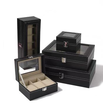 Spot Wholesale Pu Leather Watch Case Watch Display Box Watch Storage Box Watch Collection Box