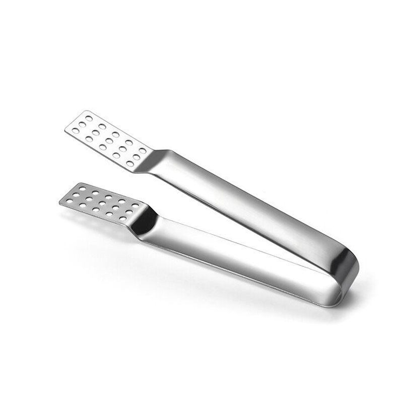 Kitchen Household Stainless Steel Tea Bag Clip Square Straight Body Filter Hole Clip Tea Set Accessories Sugar Clip Small Food Clip