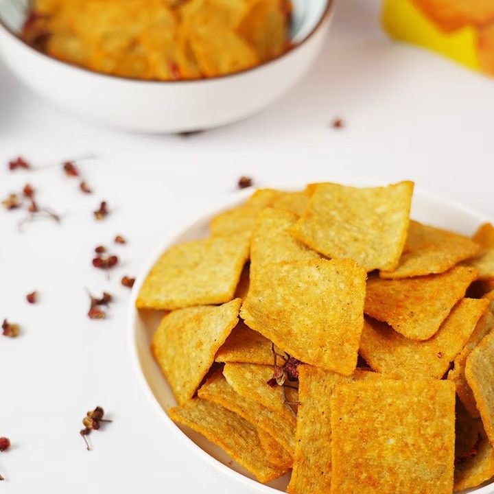 Kaqi Pepper Large Crispy Rice Crackers Double Pepper Snacks for Watching Shows Office Snacks Snacks with a Spicy Flavor