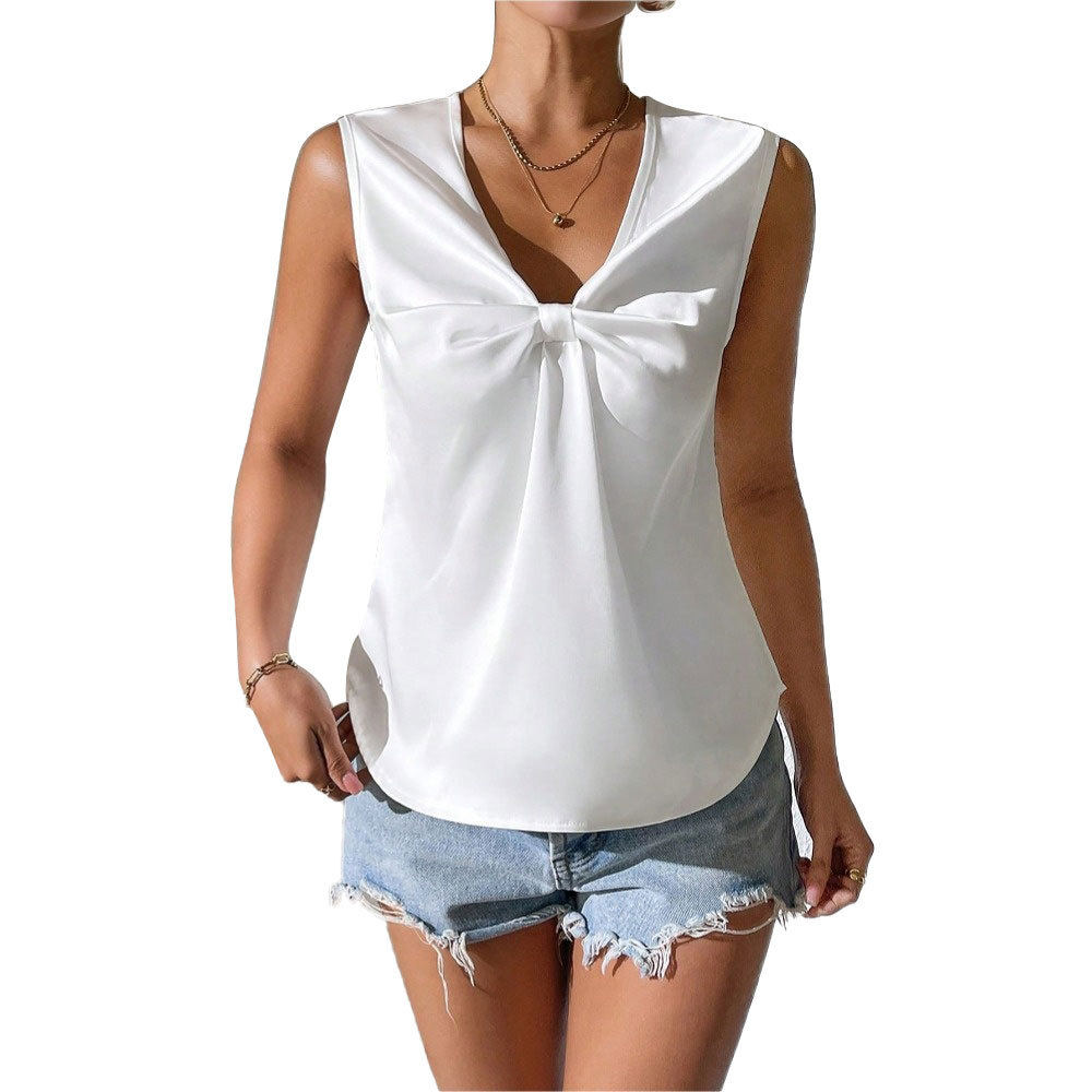 Womens Casual Sleeveless T Shirt Versatile Minimalist Design Spring Summer Fashion Perfect for Work or Everyday Wear