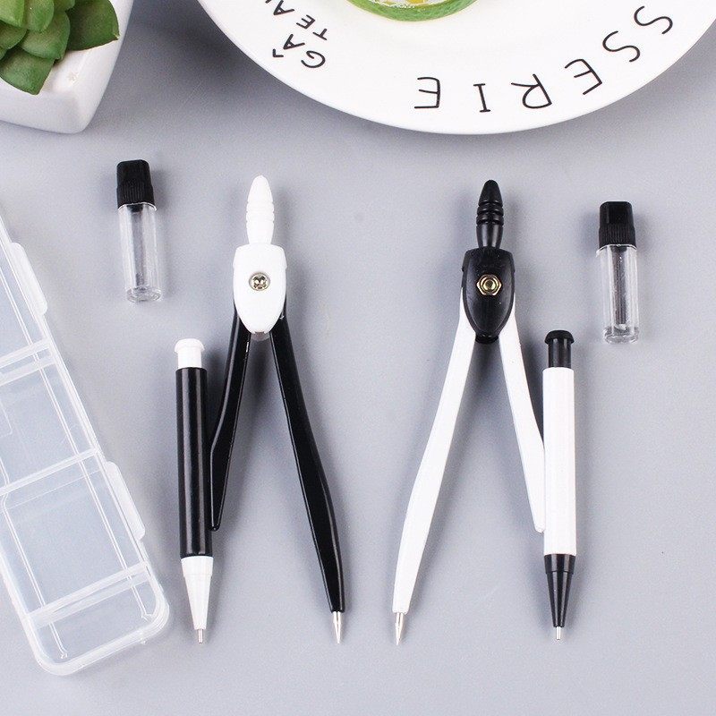 Metal compass set with lead core geometry drawing primary and secondary school students compass examination drawing mathematics stationery wholesale generation