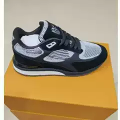Guangzhou L Lujia Classy Retro Genuine Leather Color Matching Casual Sports Shoes, Comfortable and Breathable Men's Shoes, Low-Cut, Breathable and Lightweight
