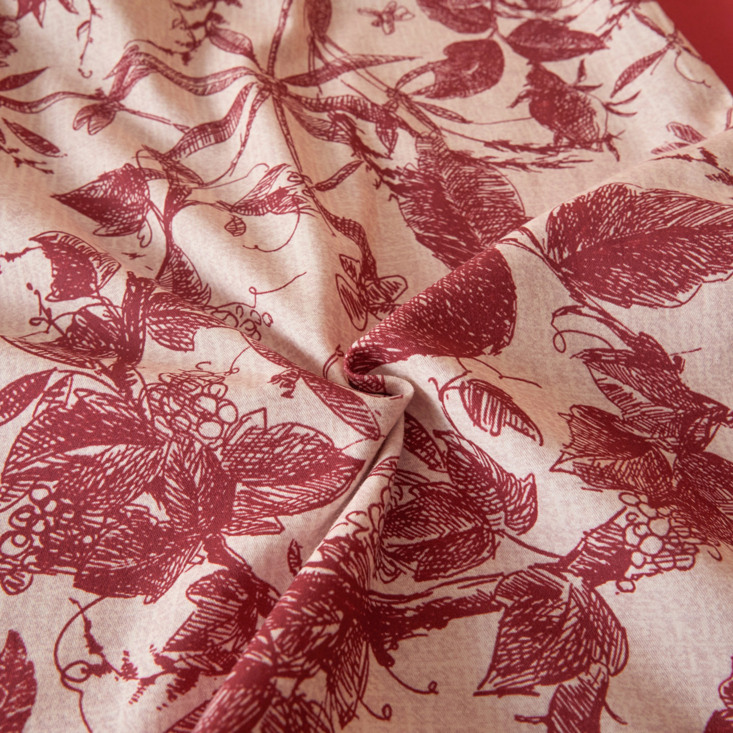 Class a 180-Count Brushed Cotton Four-Piece Set 100% Cotton Quilt Cover Bed Sheetss Autumn and Winter Thickeneded Three-Piece Set Nantong Home Textiles