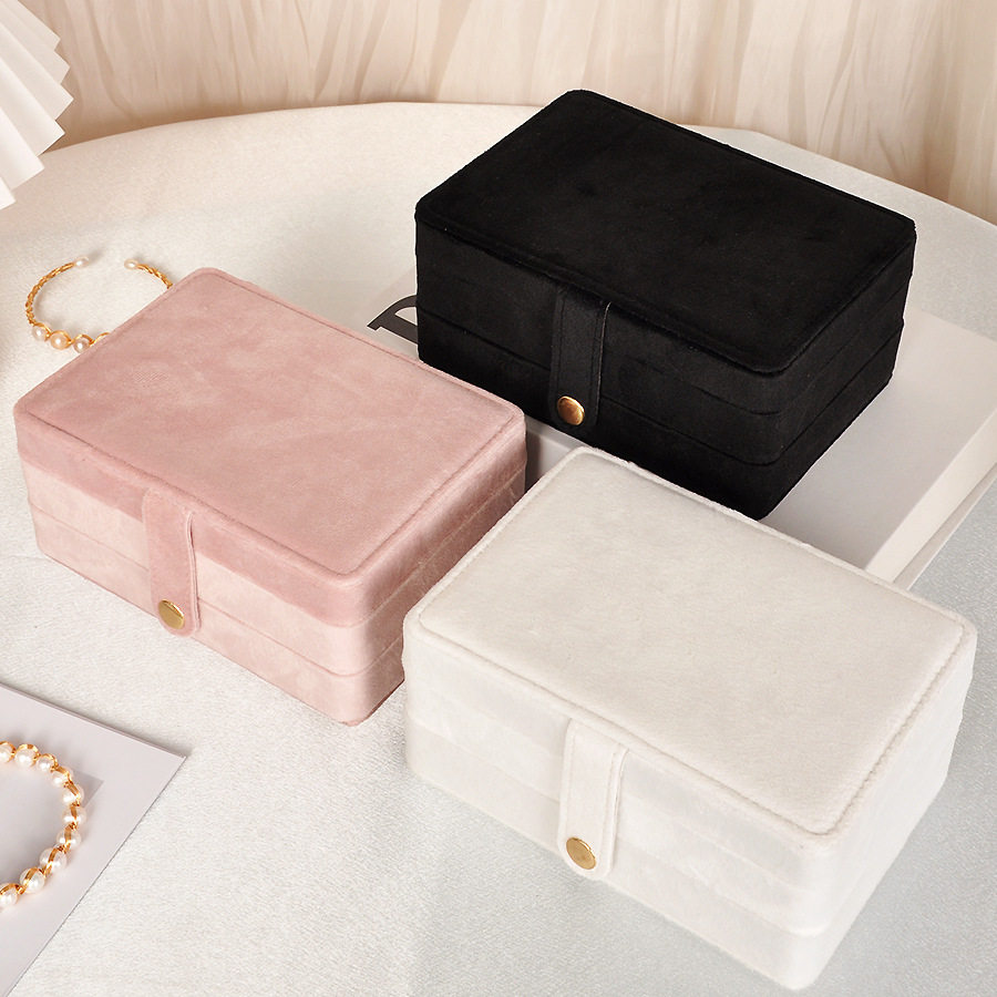 Light Luxury Jewelry Box, Large Capacity, High-End Portable Earrings, Necklaces, Rings, Jewelry Storage Box, Exquisite Anti-Oxidation