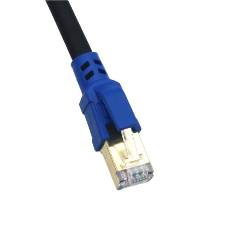 厂家定制CAT8纯铜屏蔽十万兆室外工程笔记本电脑8P8C八类网络跳线