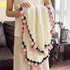 High-End Finished Bouquet Blanket Rose Hand-Knitted Blanket Knitted Blanket Girls Gift Office Nap Blanket