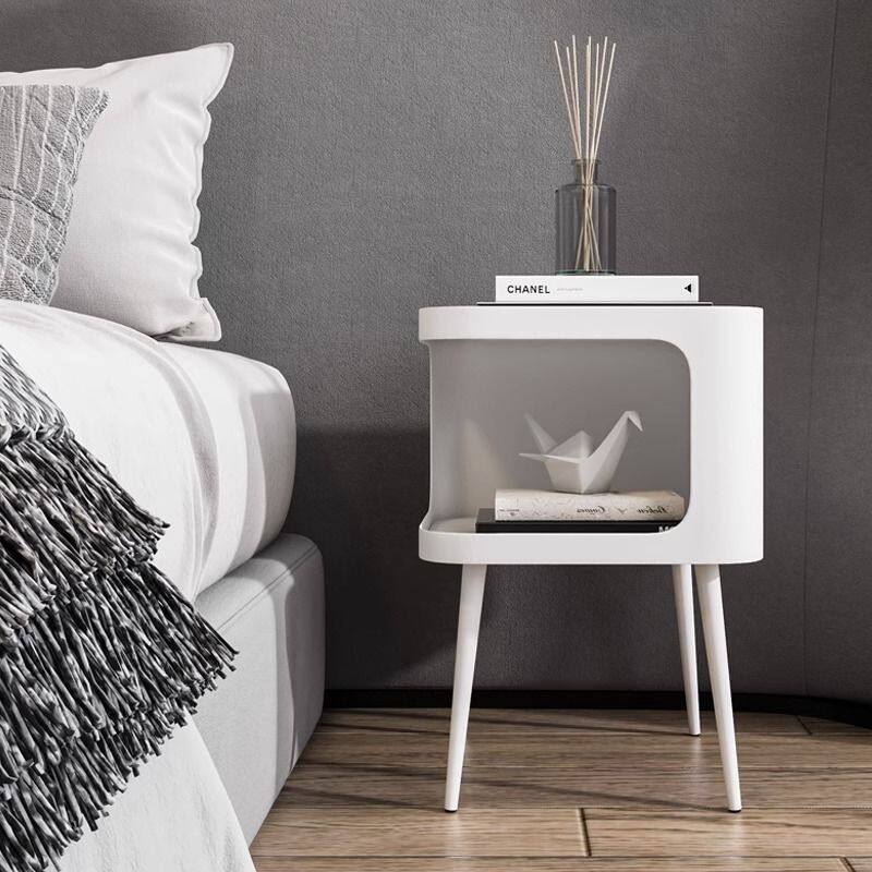 Cream Style Bedside Table Modern Simple Internet Celebrity Creative Iron Sofa Side Table Coffee Table Simple Bedroom Bedside Table